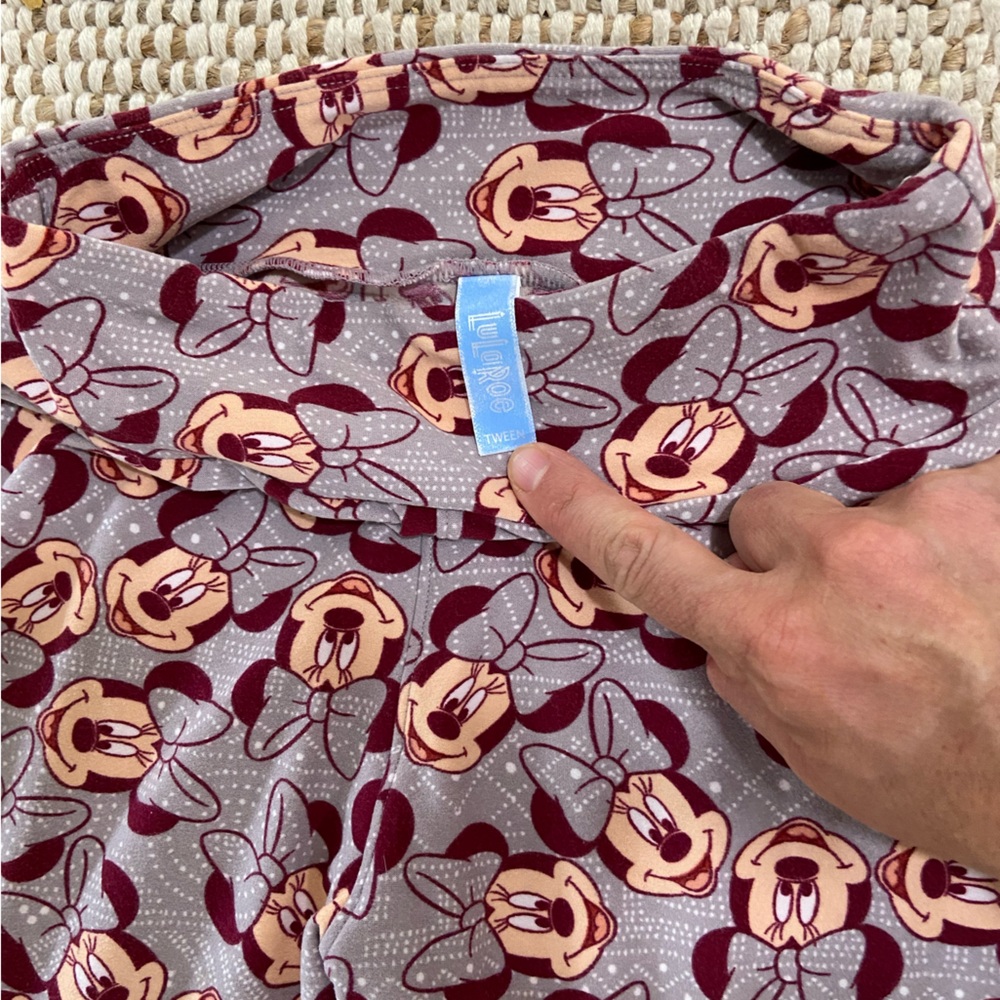 LulaRoe tween disney Minnie Mouse leggings
